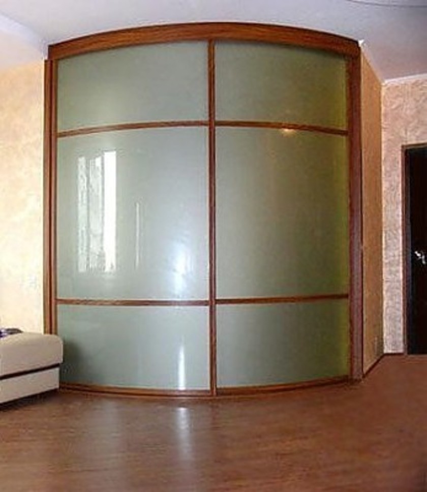 Встроенный шкаф купе радиусный в классическом стиле Ленинск-Кузнецкий