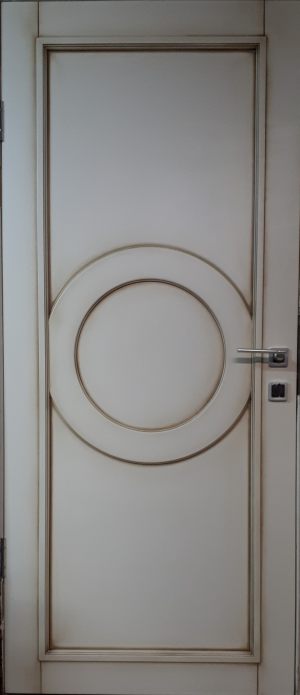 Межкомнатная дверь в профиле массив (эмаль с патиной) Ленинск-Кузнецкий