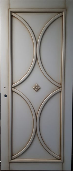 Межкомнатная дверь в профиле массив (эмаль с патиной) Ленинск-Кузнецкий