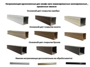 Направляющие однопосные для шкафа купе ламинированные, шпонированные, крашенные эмалью Ленинск-Кузнецкий