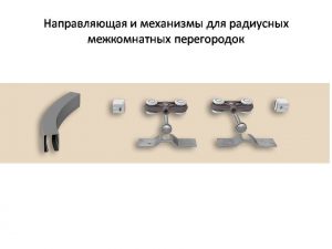 Направляющая и механизмы верхний подвес для радиусных межкомнатных перегородок Ленинск-Кузнецкий